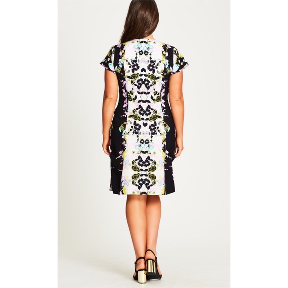 ⛔Sold⛔City Chic Printed Zip Front Tunic Dress XS AU14 - Picture 2 of 11